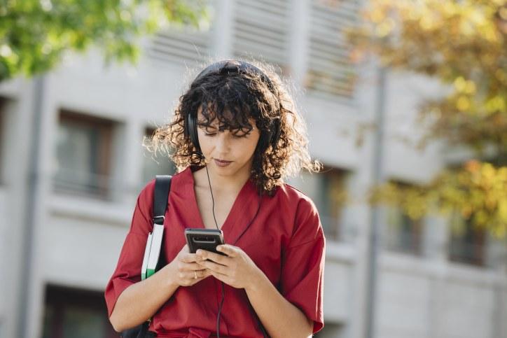 woman phone